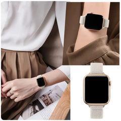 Slim Elastic Nylon Fabric Apple Watch Bands - 7 color options 38mm - 49mm -