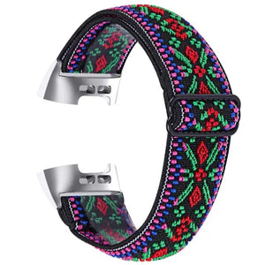 Elastic Nylon Fitbit Band For Charge 3 & 4 - twelve color options Axios Bands