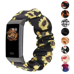 Elastic Scrunchie Fitbit Band For Charge 3 & 4 - eight color options - 