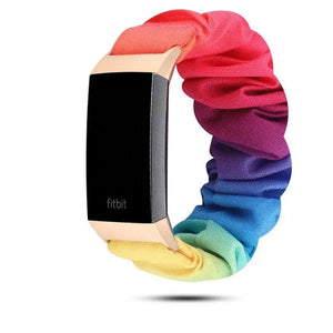 Elastic Scrunchie Fitbit Band For Charge 3 & 4 - eight color options Axios Bands