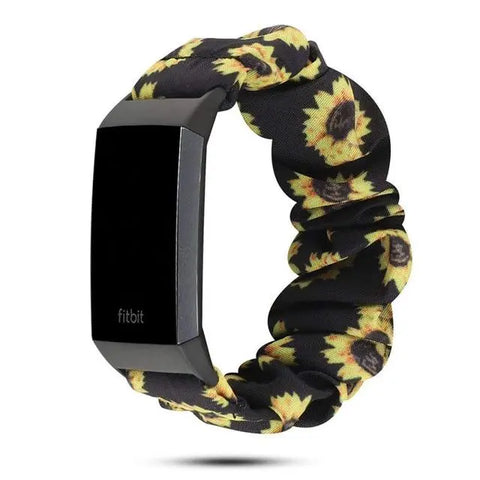 Elastic Scrunchie Fitbit Band For Charge 3 & 4 - eight color options - 