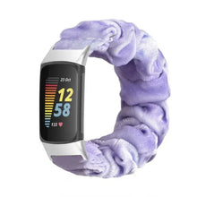 Load image into Gallery viewer, Elastic Scrunchie Fitbit Band For Charge 5 - 80 color options Axios Bands
