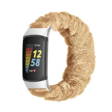 Load image into Gallery viewer, Elastic Scrunchie Fitbit Band For Charge 5 - 80 color options Axios Bands
