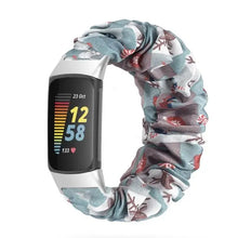 Load image into Gallery viewer, Elastic Scrunchie Fitbit Band For Charge 5 - 80 color options Axios Bands
