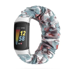 Elastic Scrunchie Fitbit Band For Charge 5 & 6 - 80 color options - 