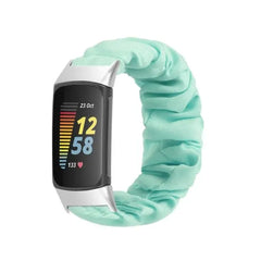 Elastic Scrunchie Fitbit Band For Charge 5 & 6 - 80 color options - 