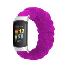 Load image into Gallery viewer, Elastic Scrunchie Fitbit Band For Charge 5 - 80 color options Axios Bands
