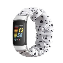 Load image into Gallery viewer, Elastic Scrunchie Fitbit Band For Charge 5 - 80 color options Axios Bands
