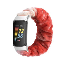 Load image into Gallery viewer, Elastic Scrunchie Fitbit Band For Charge 5 - 80 color options Axios Bands
