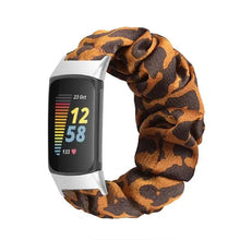 Load image into Gallery viewer, Elastic Scrunchie Fitbit Band For Charge 5 - 80 color options Axios Bands
