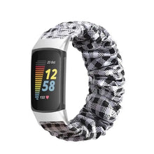 Load image into Gallery viewer, Elastic Scrunchie Fitbit Band For Charge 5 - 80 color options Axios Bands
