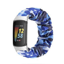 Load image into Gallery viewer, Elastic Scrunchie Fitbit Band For Charge 5 - 80 color options Axios Bands
