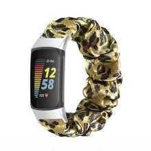 Load image into Gallery viewer, Elastic Scrunchie Fitbit Band For Charge 5 - 80 color options Axios Bands
