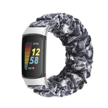 Load image into Gallery viewer, Elastic Scrunchie Fitbit Band For Charge 5 - 80 color options Axios Bands
