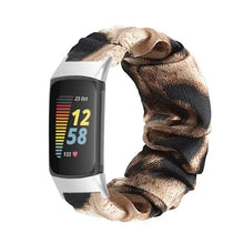 Load image into Gallery viewer, Elastic Scrunchie Fitbit Band For Charge 5 - 80 color options Axios Bands
