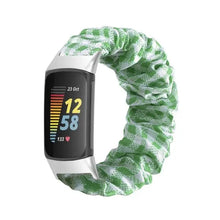 Load image into Gallery viewer, Elastic Scrunchie Fitbit Band For Charge 5 - 80 color options Axios Bands
