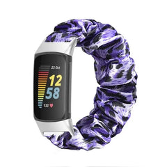 Elastic Scrunchie Fitbit Band For Charge 5 & 6 - 80 color options - 