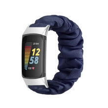 Load image into Gallery viewer, Elastic Scrunchie Fitbit Band For Charge 5 - 80 color options Axios Bands
