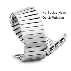 Elastic Stretchy Stainless Steel Metal Apple Watch Bands - 2 color options 38mm - 49mm -