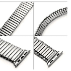 Elastic Stretchy Stainless Steel Metal Apple Watch Bands - 2 color options 38mm - 49mm -