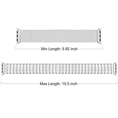 Elastic Stretchy Stainless Steel Metal Apple Watch Bands - 2 color options 38mm - 49mm - 