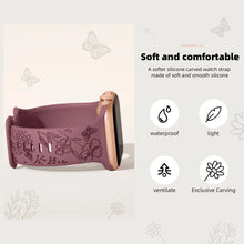Load image into Gallery viewer, Elegant Floral Engraved Silicone Strap for Apple Watch Band 38mm to 49mm - 8 Colors Axios Bands
