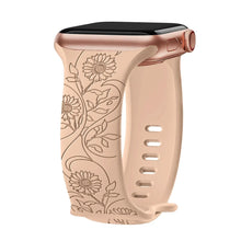 Load image into Gallery viewer, Elegant Floral Engraved Silicone Strap for Apple Watch Band 38mm to 49mm - 8 Colors Axios Bands
