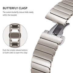 Elegant Starlight Stainless Steel Link Strap for Apple Watch Band 38mm to 49mm - 8 Colors - 