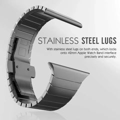 Elegant Starlight Stainless Steel Link Strap for Apple Watch Band 38mm to 49mm - 8 Colors - 