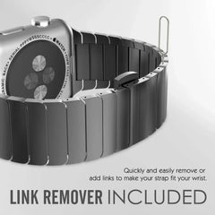 Elegant Starlight Stainless Steel Link Strap for Apple Watch Band 38mm to 49mm - 8 Colors - 