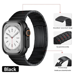 Elegant Starlight Stainless Steel Link Strap for Apple Watch Band 38mm to 49mm - 8 Colors Axios Bands