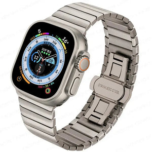 Elegant Starlight Stainless Steel Link Strap for Apple Watch Band 38mm to 49mm - 8 Colors Axios Bands