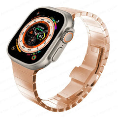 Elegant Starlight Stainless Steel Link Strap for Apple Watch Band 38mm to 49mm - 8 Colors - 