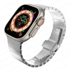 Elegant Starlight Stainless Steel Link Strap for Apple Watch Band 38mm to 49mm - 8 Colors - 