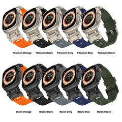 Faux Titanium TPU Silicone Sport Strap for Apple Watch Band 12 Color Options 38 - 49mm - 
