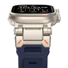 Load image into Gallery viewer, Faux Titanium TPU Silicone Sport Strap for Apple Watch Band 42mm to 49mm - 12 Colors Axios Bands
