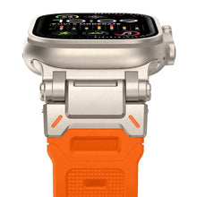 Load image into Gallery viewer, Faux Titanium TPU Silicone Sport Strap for Apple Watch Band 42mm to 49mm - 12 Colors Axios Bands
