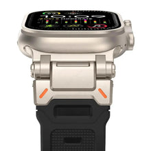 Load image into Gallery viewer, Faux Titanium TPU Silicone Sport Strap for Apple Watch Band 42mm to 49mm - 12 Colors Axios Bands
