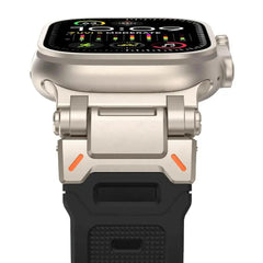 Faux Titanium TPU Silicone Sport Strap for Apple Watch Band 12 Color Options 38 - 49mm - 