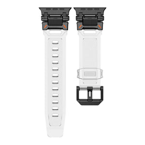 Faux Titanium TPU Silicone Sport Strap for Apple Watch Band 42mm to 49mm - 12 Colors Axios Bands