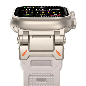 Faux Titanium TPU Silicone Sport Strap for Apple Watch Band 42mm to 49mm - 12 Colors Axios Bands
