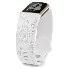 Load image into Gallery viewer, Floral Engraved Silicone Band for Fitbit Charge 5 &amp; 6 - 10 Color Options Axios Bands
