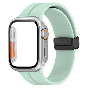 Glass+case+strap Magnetic Silicone Band -16 Color Options 40mm - 49mm Axios Bands