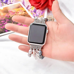 Ivory Pearl & Rhinestone Crystal Bracelet Strap for Apple Watch Band - 7 Colors - 