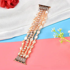 Ivory Pearl & Rhinestone Crystal Bracelet Strap for Apple Watch Band - 7 Colors - 