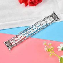 Load image into Gallery viewer, Ivory Pearl &amp; Rhinestone Crystal Bracelet Strap for Apple Watch Band - 7 Colors Axios Bands
