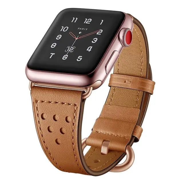 Leather Apple Watch Bands - 4 color options 38mm - 49mm Axios Bands