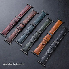 Leather Apple Watch Bands - 6 color options 38mm - 49mm -