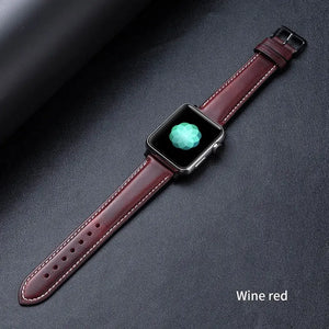 Leather Apple Watch Bands - 6 color options 38mm - 49mm Axios Bands
