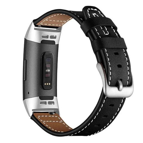 Leather Fitbit Band For Charge 3 & 4 - 4 color options - 